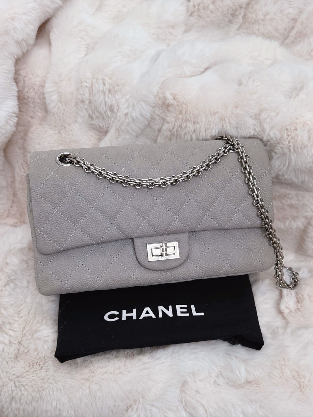 Chanel Grey 2.55 Reissue Classic Double Flap Bag